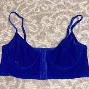 Free People Blue Lace Bra